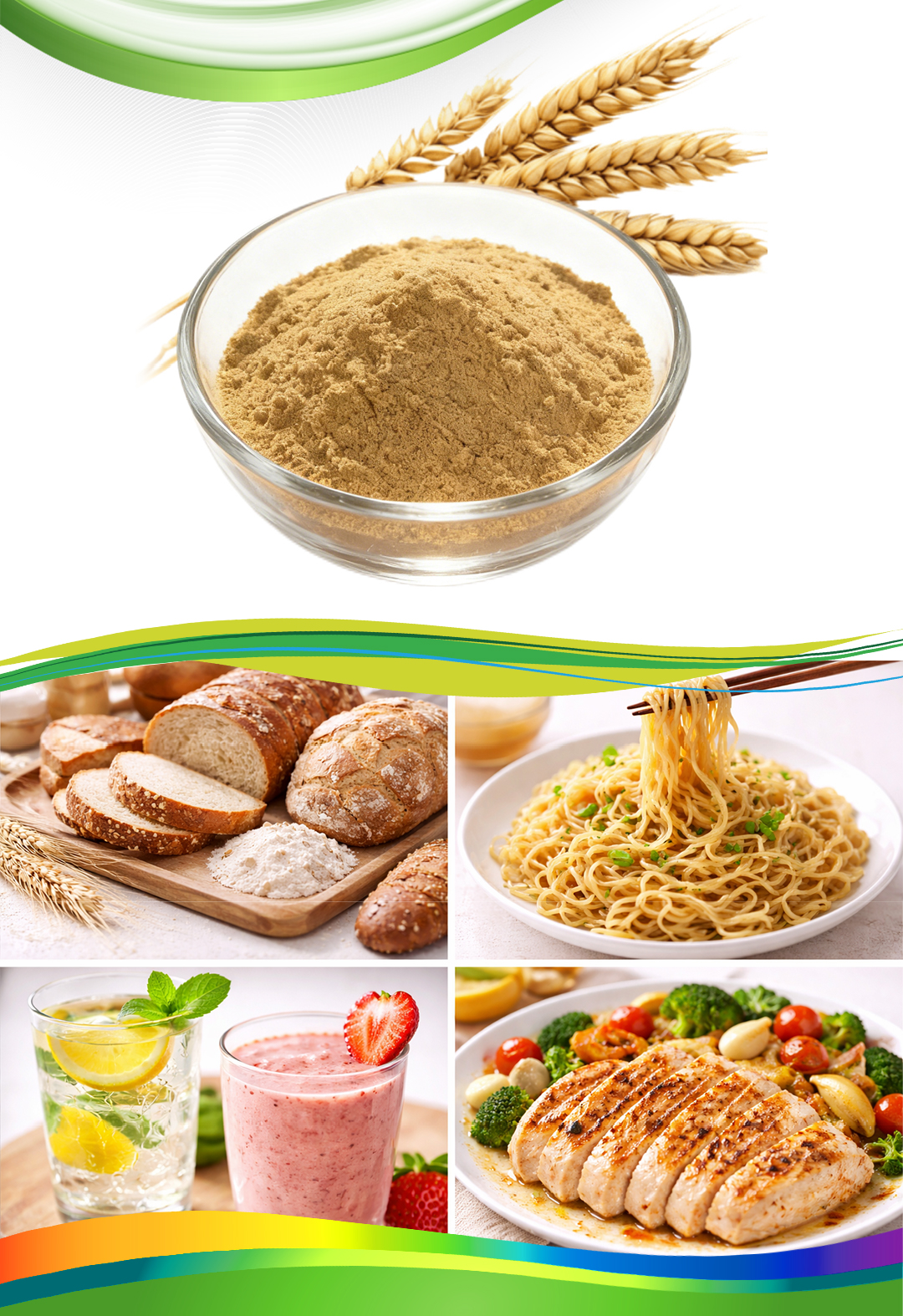 Wheat dietary fiber powder